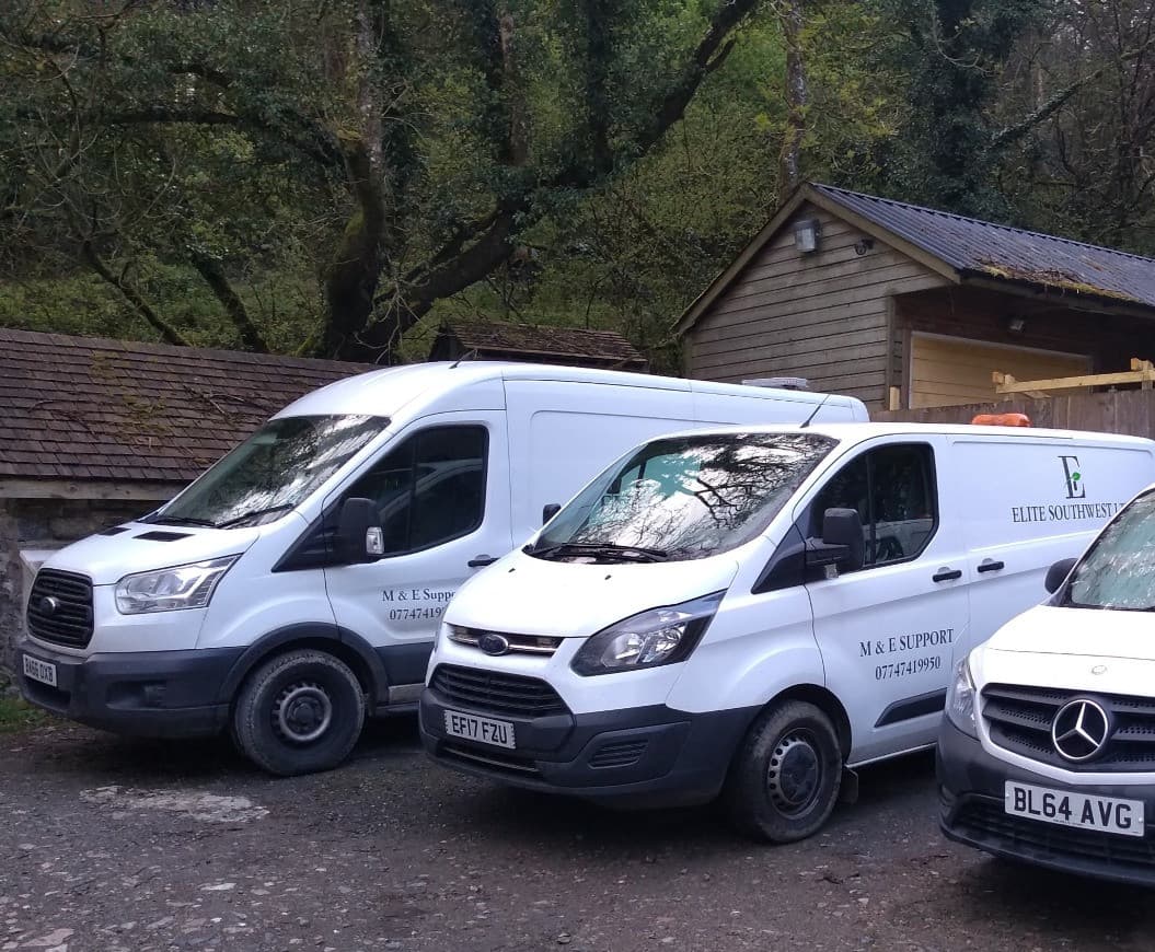 Elite Southwest liveried vans ready for site work